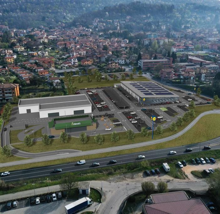 Il rendering del nuovo polo che sorgerà in via Gerli Arioli a Gavirate