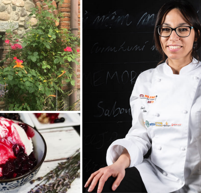 Andrea Brognoli, Lucia Sapia e il &quot;crema Murnée&quot;: gelato fior di latte con infuso di lavanda e amarene poché alla stessa lavanda