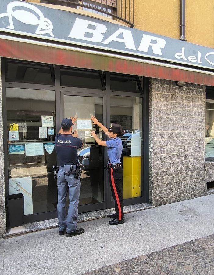 Violenza, spaccio, alcol ai minori: obbligo di chiusura per 10 giorni del &quot;Bar del Centro&quot; di Carnago