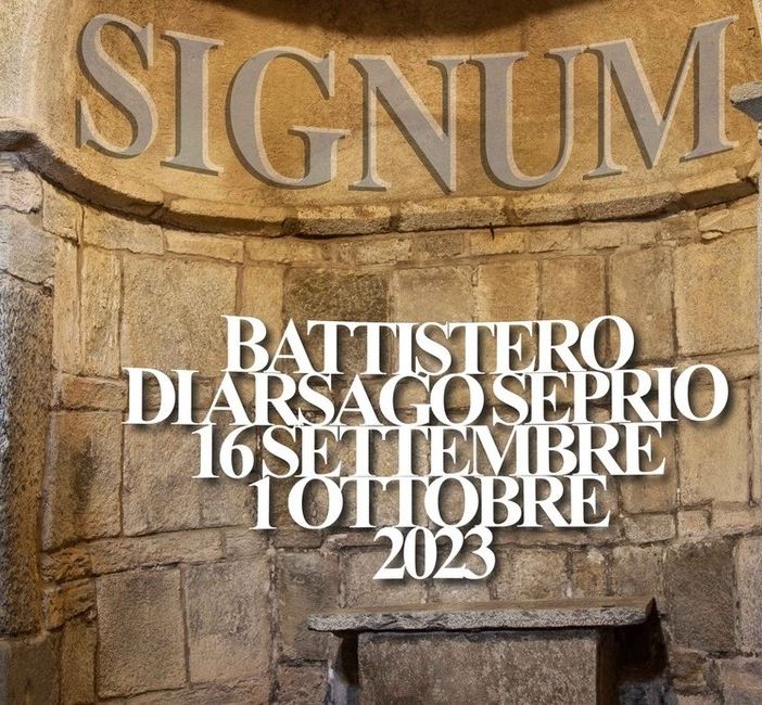 Signum, Claudio Benzoni al Battistero di Arsago Seprio