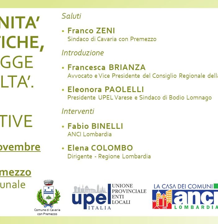 Comunità energetiche: convegno a Cavaria con Premezzo. Quali opportunità per il territorio?