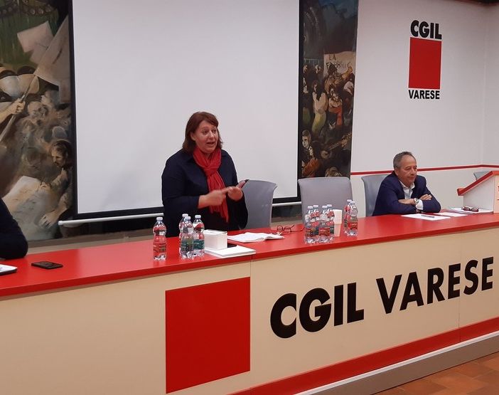 I tre segretari generali di Cgil, Cisl e Uil della provincia di Varese