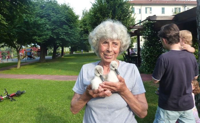 Germignaga dice addio a Olga, la “Signora dei cigni”