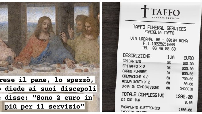Dopo i 2 euro per il piattino in condivisione gli scontrini ironici &quot;alla ligure&quot; si moltiplicano sui social