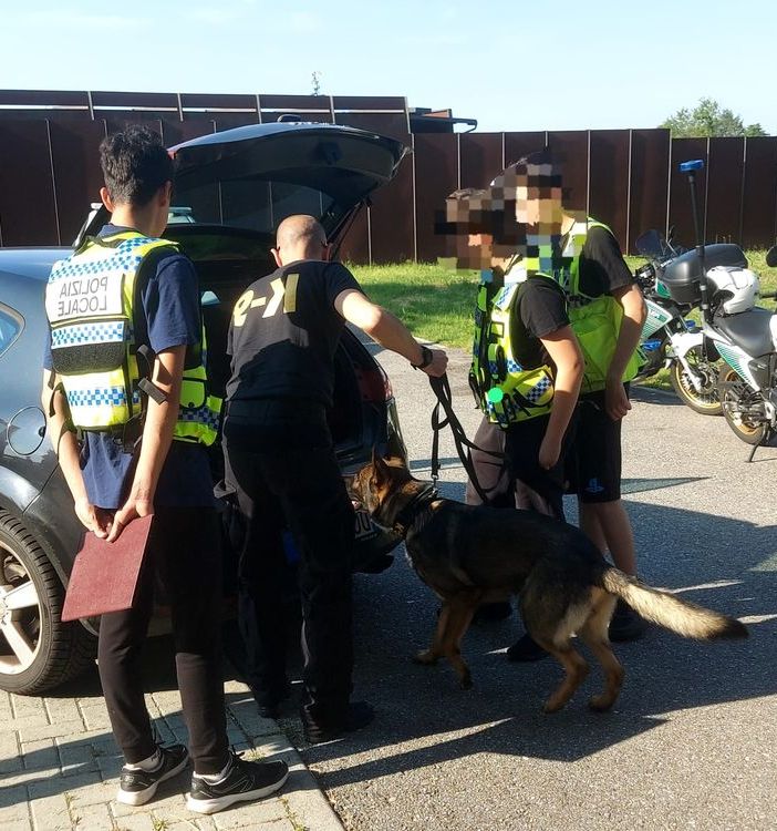 L'operazione antidroga dei "baby vigili" di Vergiate con il cane "Ultimo" (foto dalla pagina Facebook della polizia locale di Vergiate) L'operazione antidroga dei "baby vigili" di Vergiate con il cane "Ultimo" (foto dalla pagina Facebook della polizia locale di Vergiate)