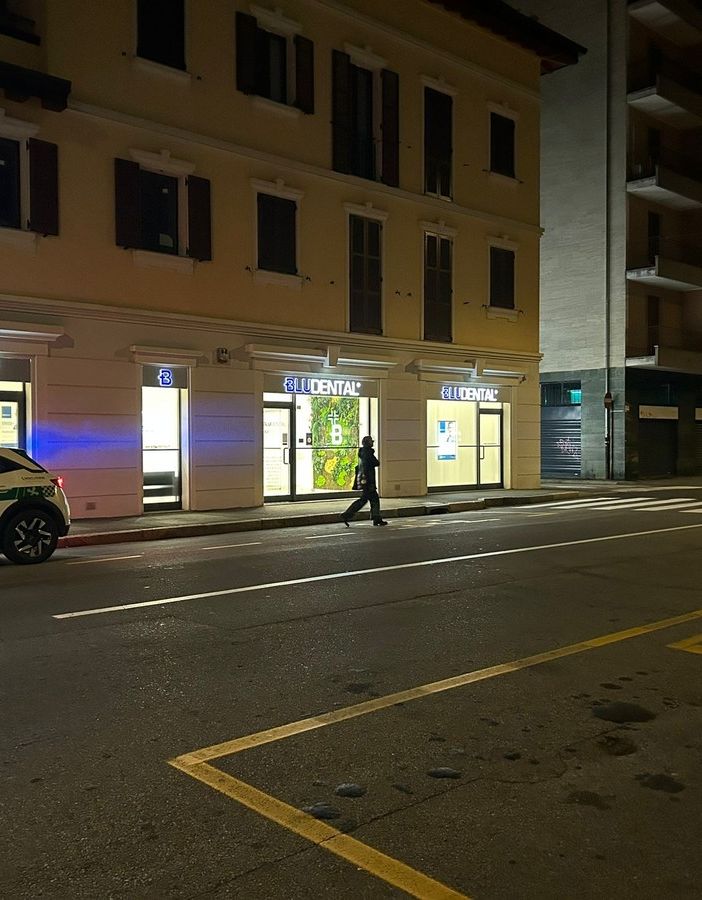 La polizia locale sul luogo dell'incidente