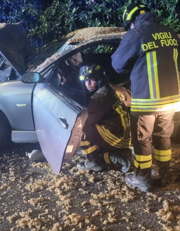 I vigili del fuoco sul posto