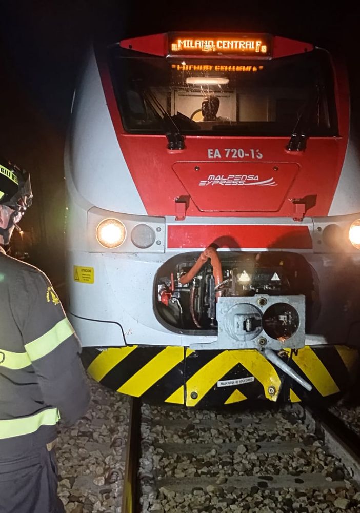 I vigili del fuoco sul posto