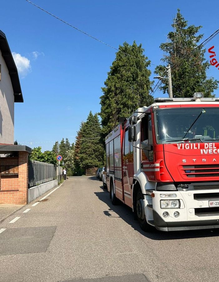 I vigili del fuoco sul luogo dell'intervento