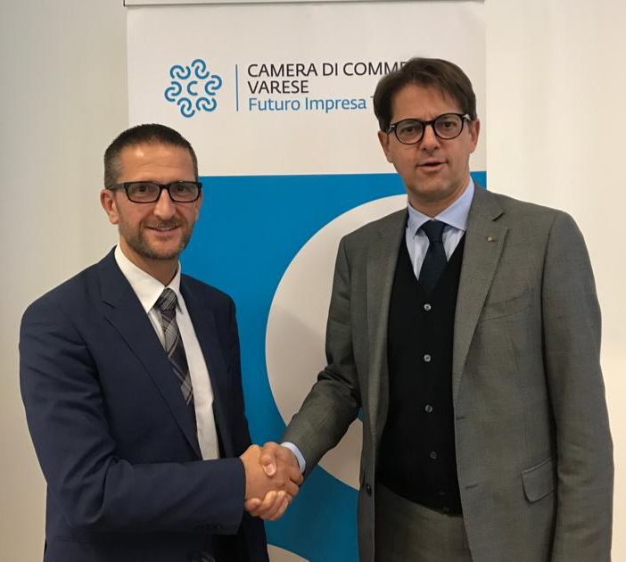 Il presidente di Alfa, Paolo Mazzucchelli e quello di Camera di Commercio, Fabio lunghi