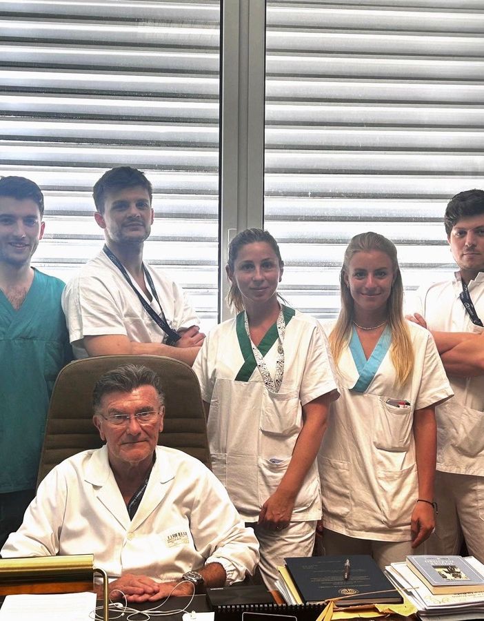 L’equipe guidata dal professor Giulio Carcano