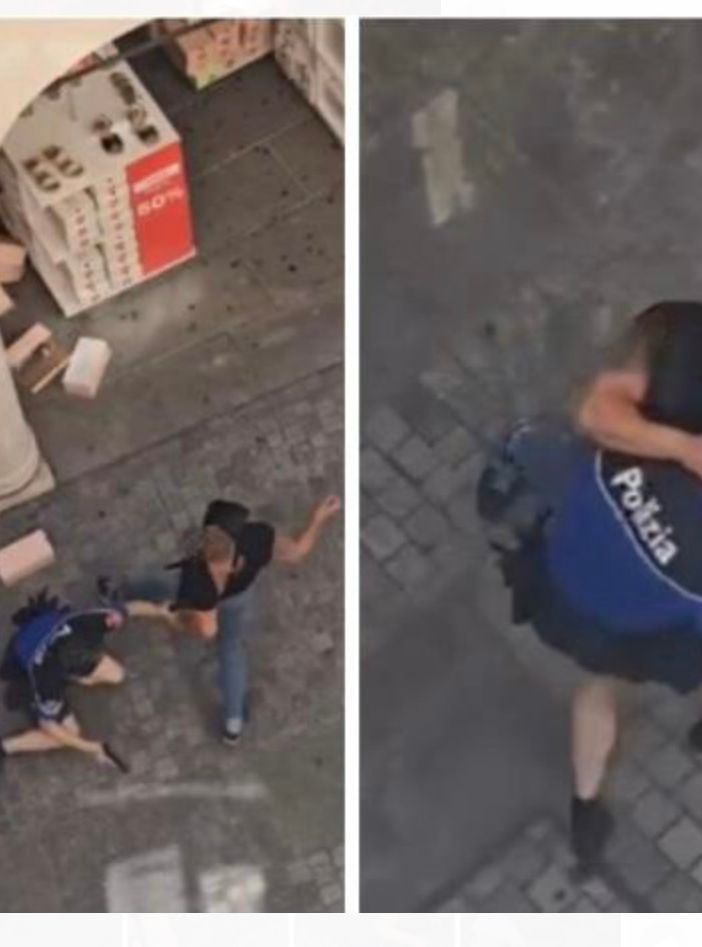 Alcune delle fasi concitate dell'arresto riprese dal video amatoriale