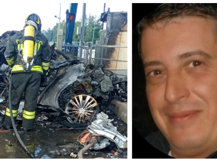 A sinistra: l'auto distrutta dalle fiamme. A destra: la vittima, Pietro Balzarini (foto Matteo Inzaghi Rete55.it) A sinistra: l'auto distrutta dalle fiamme. A destra: la vittima, Pietro Balzarini (foto Matteo Inzaghi Rete55.it)