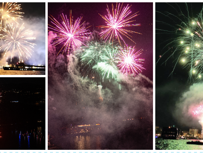 Lo spettacolo dei fuochi artificiali di Laveno nelle splendide immagini di &quot;Fotografia Galbiati - Alberto Bernasconi&quot; e Dario Zanon
