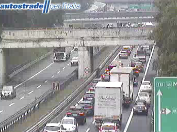 Le code viste dalla webcam di Autostrade per l'Italia