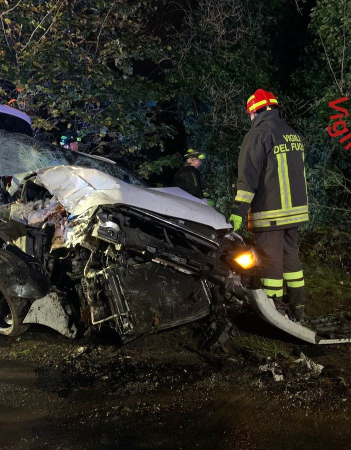 L'auto sulla quale viaggiavano i ragazzi