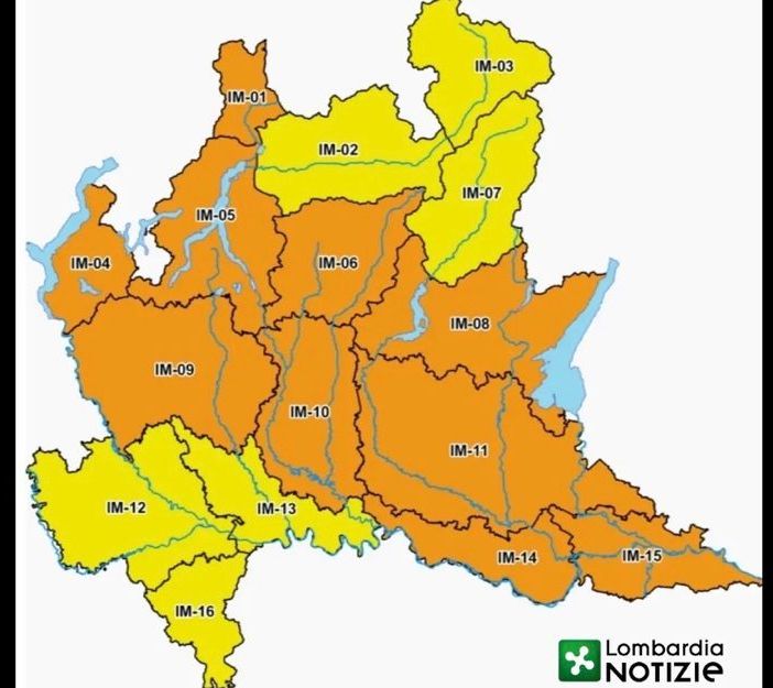 La Protezione civile dichiara l'allerta arancione sul nostro territorio anche per rischio idrogeologico