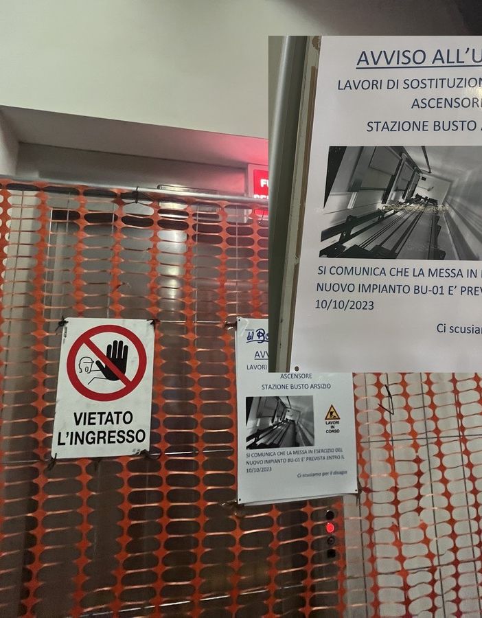 Stazione Nord, «ascensore aperto entro il 10 ottobre»