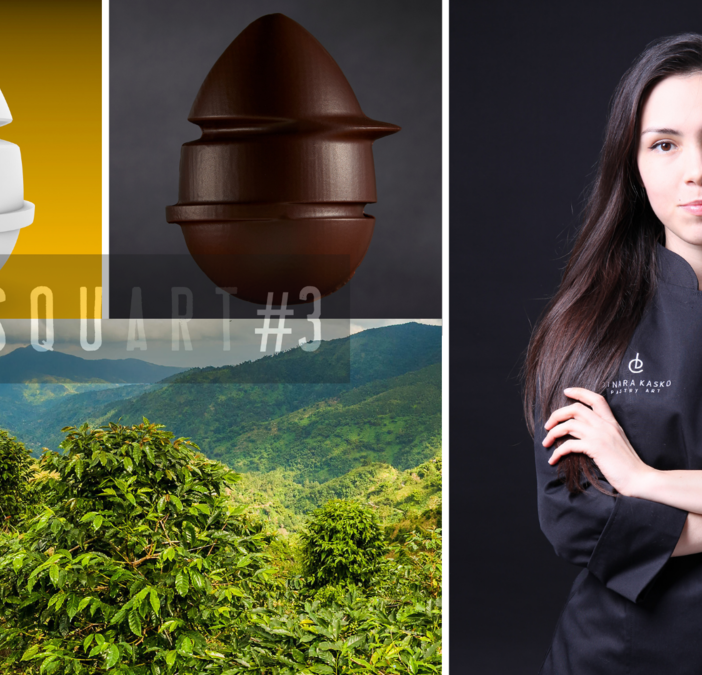 Nel collage: il rendering e la realizzazione di Pasquart #3; la piantagione di cioccolato della riserva naturale di Bath Fountain in Giamaica; la pasticcera ucraina Dinara Kasko