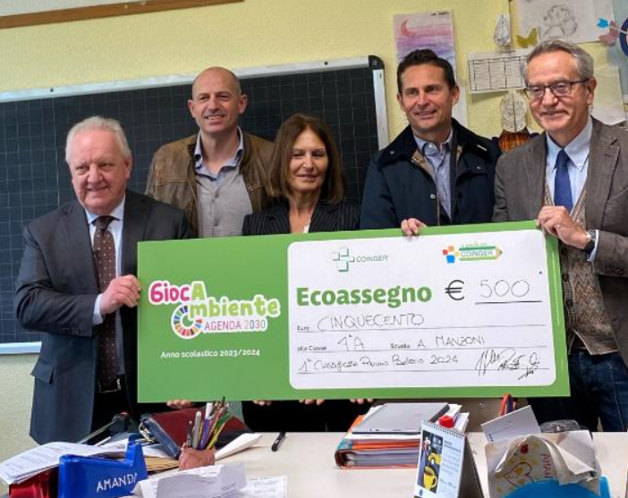 Premio Ballerio, consegnati da Coinger gli “ecoassegni” alle scuole vincitrici