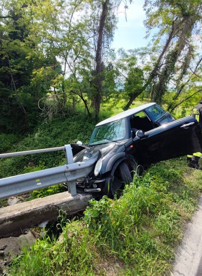 L'auto dopo l'incidente
