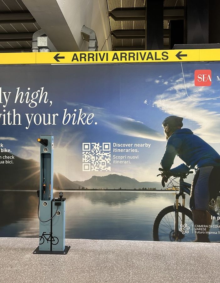 Malpensa inaugura il primo Bike Corner per i ciclisti al Terminal 2