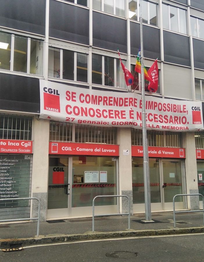 Giorno della Memoria: la Cgil di Varese riafferma l’impegno contro intolleranza e discriminazione