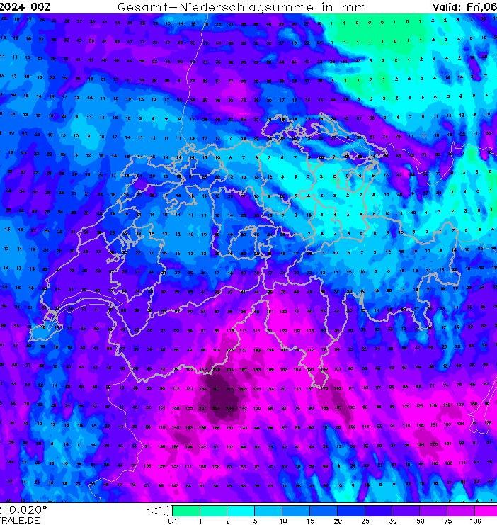 Le precipitazioni totali attese durante l'imminente peggioramento meteo secondo il modello Icon postato dall'esperto Gianluca Bertoni Le precipitazioni totali attese durante l'imminente peggioramento meteo secondo il modello Icon postato dall'esperto Gianluca Bertoni