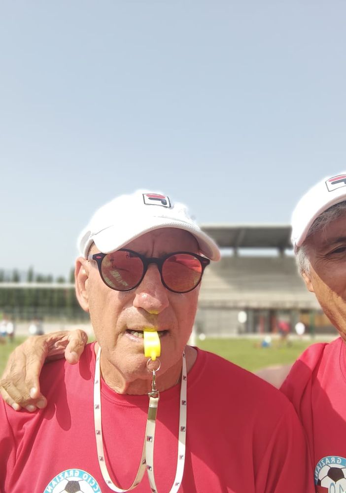 Ciccio Graziani insieme all'ex portiere Renato Copparoni