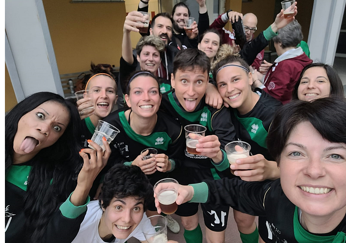 I festeggiamenti all'ultima di campionato