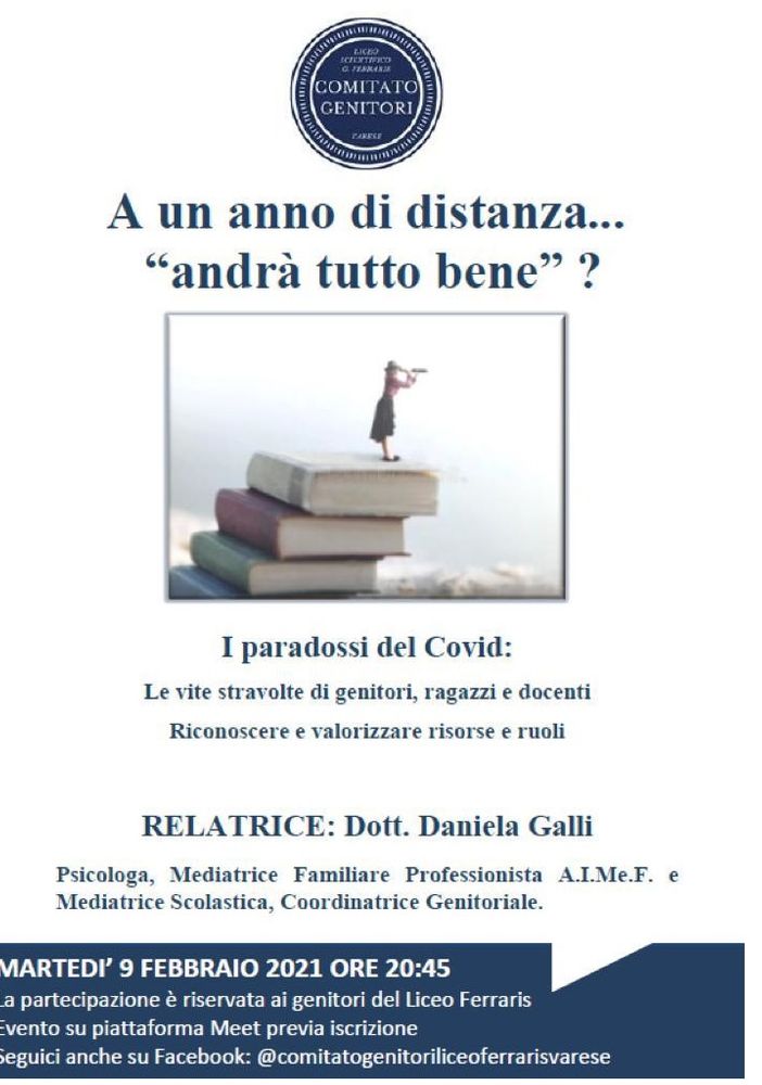 Il comitato genitori del Liceo Ferraris di Varese riparte con le serate formative dedicate ai genitori