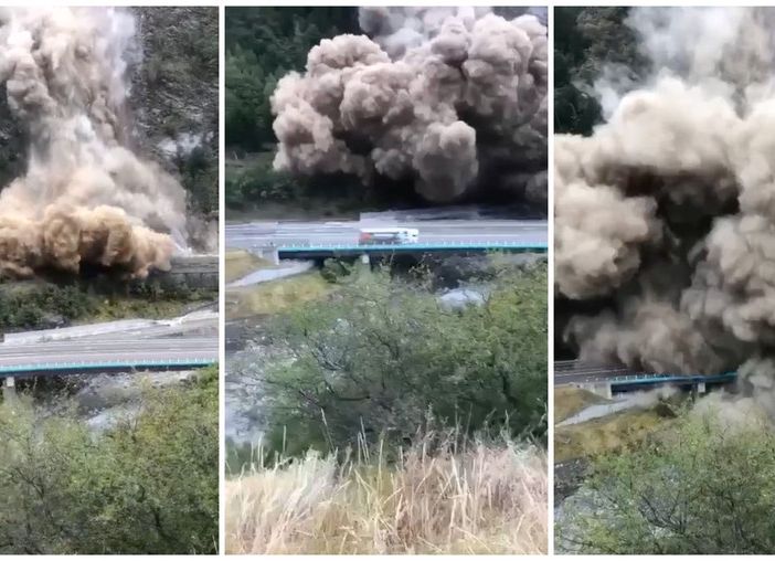 Tremenda frana a pochi chilometri da Bardonecchia, detriti sull’A43: chiuso il tunnel del Frejus