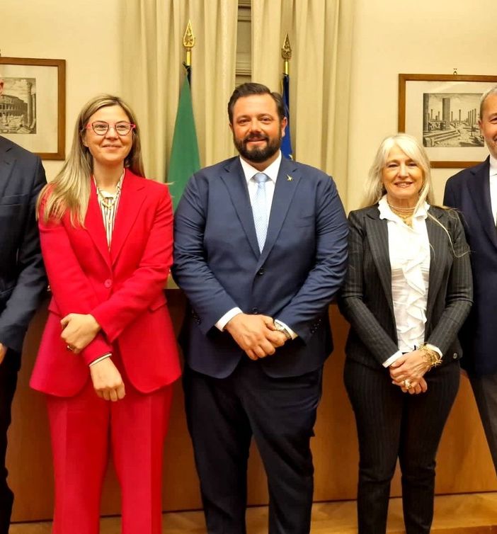 Da sinistra, Mirco Carloni, Maria Chiara Gadda, Andrea Rossi, Maria Cristina Caretta e Raffaele Nevi