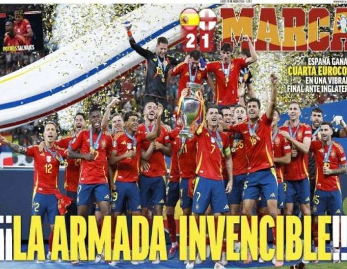 La storica prima pagina del quotidiano sportivo &quot;Marca&quot;