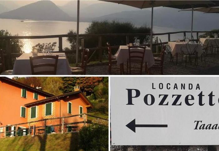 La Locanda Pozzetto in località Monteggia a Laveno Mombello, tra le colline a ridosso del Sasso del Ferro, da cui si può godere un panorama mozzafiato sul lago Maggiore con vista sulle Isole Borromee