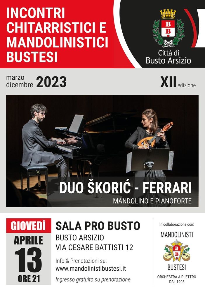 Secondo appuntamento con gli Incontri Chitarristici e Mandolinistici Bustesi