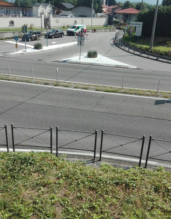 Il semaforo di Malgesso sulla superstrada Besozzo-Vergiate