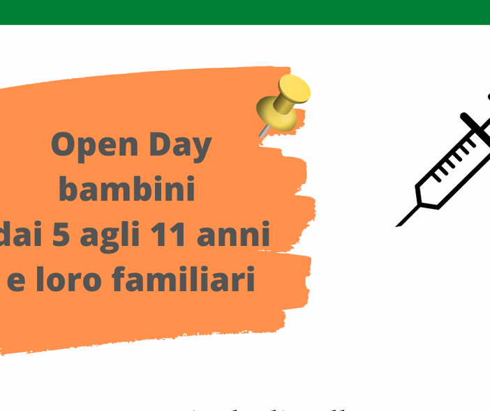 Sabato e domenica open day vaccinali per bambini e familiari