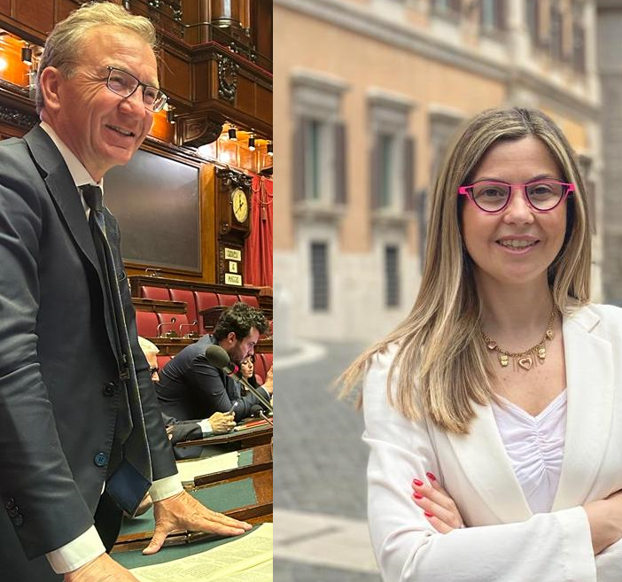Gli onorevoli Andrea Pellicini e Maria Chiara Gadda