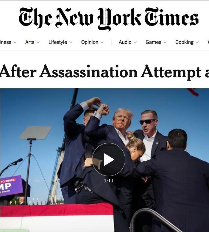 L'home page online del New York Times