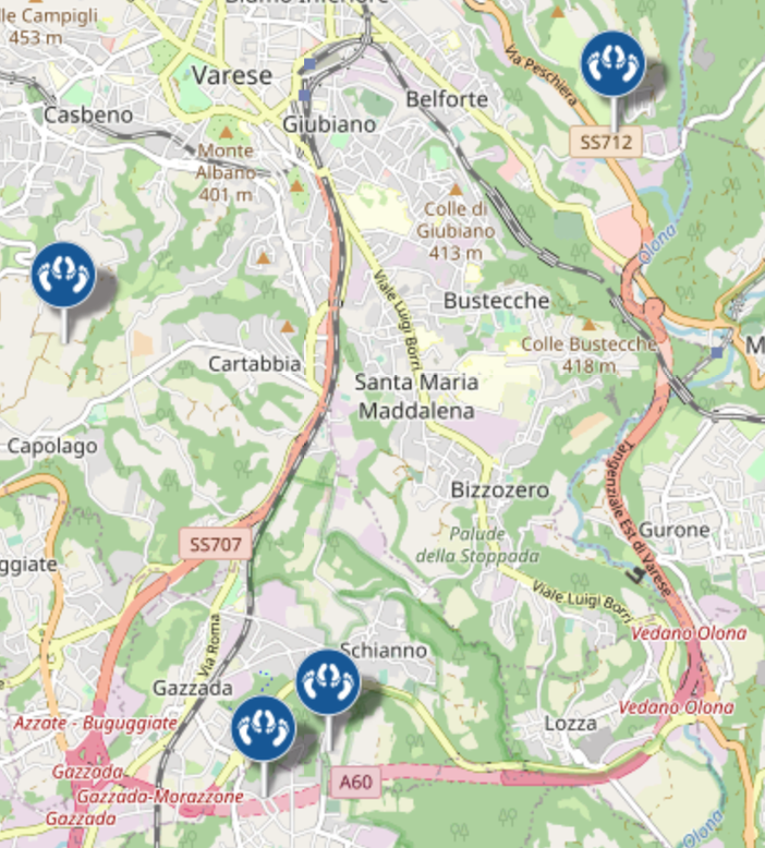 Dove andare... in camporella nella nostra provincia? Ve lo dice una mappa online