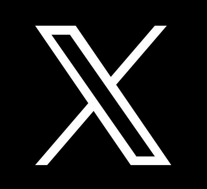 Il logo di X, nuovo nome del social network Twitter