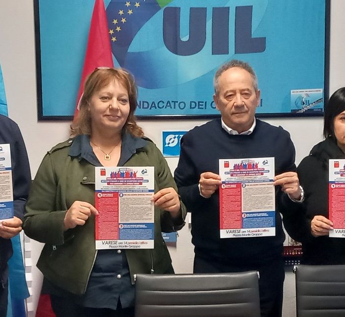 Cgil e Uil Varese scendono in piazza per i salari e la sicurezza sul lavoro