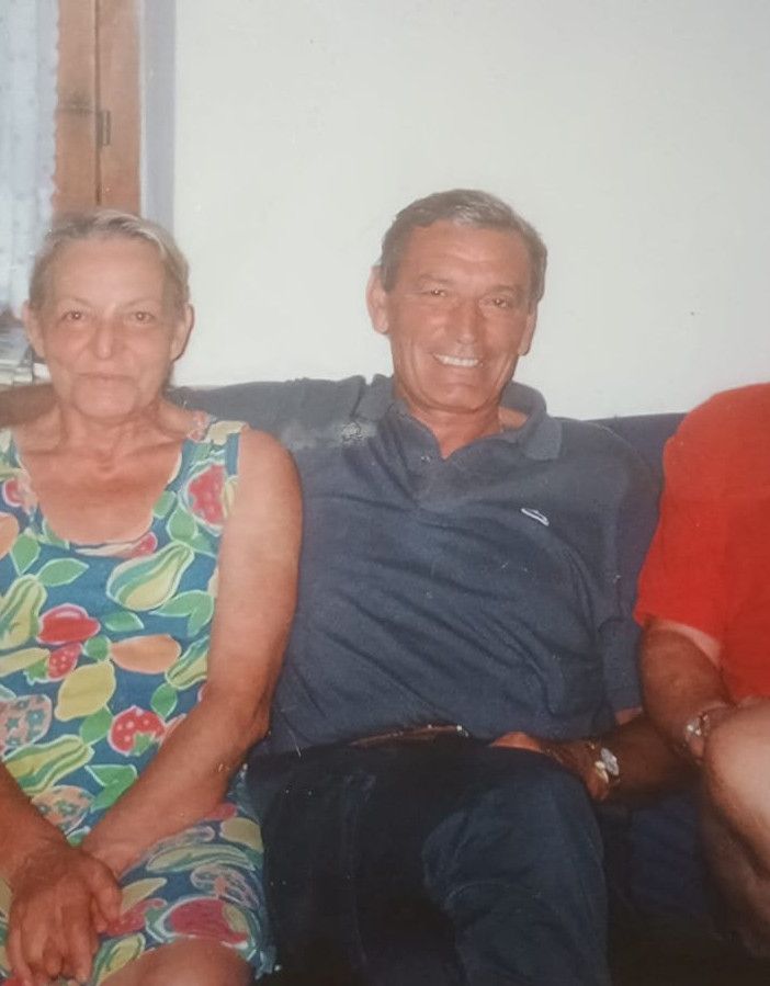 Lucia Riva con il fratello Gigi e il marito