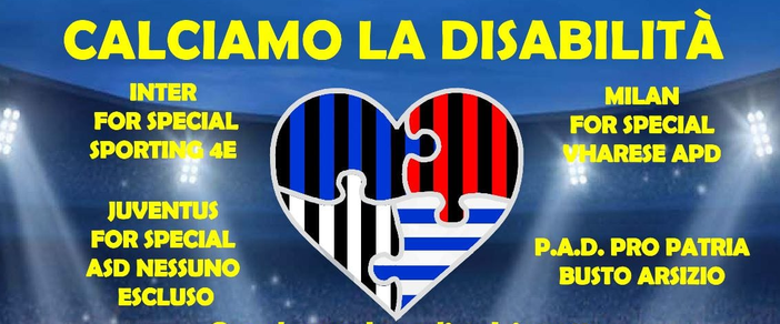 Milan, Inter, Juve e Pro Patria: amici che si sfidano per aiutare le Cuffie colorate a prendere casa