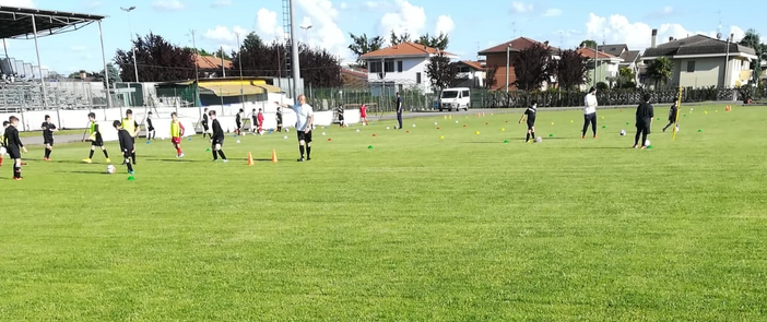 Allenamenti dei piccoli a Solbiate Olona (foto dall'archivio Facebook)