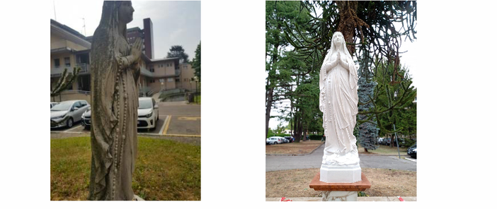 Rinasce la statua che ha dato speranza a tanti malati