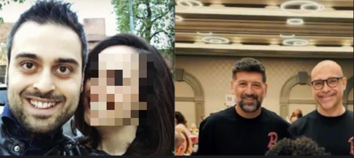 Tre dei deceduti: a sinistra Valerio Amodio Giurni, a destra Mario Paglino e Gianni Gros