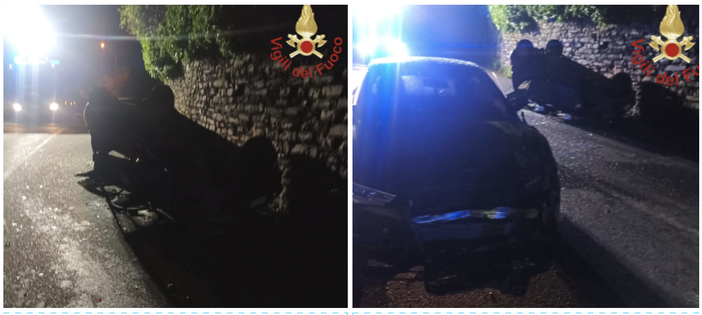 Carambola nella notte nel Comasco, auto si ribalta: feriti quattro giovani