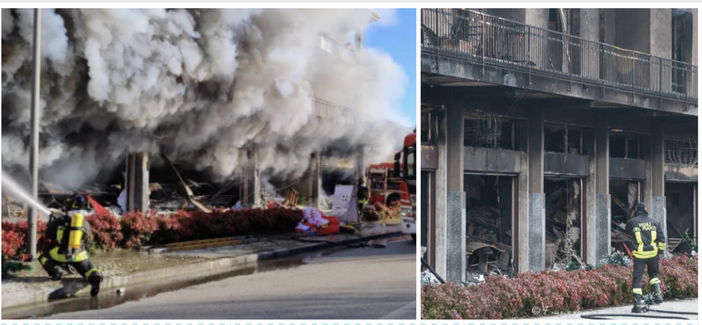 Laveno, dopo l'incendio di ieri si contano i danni